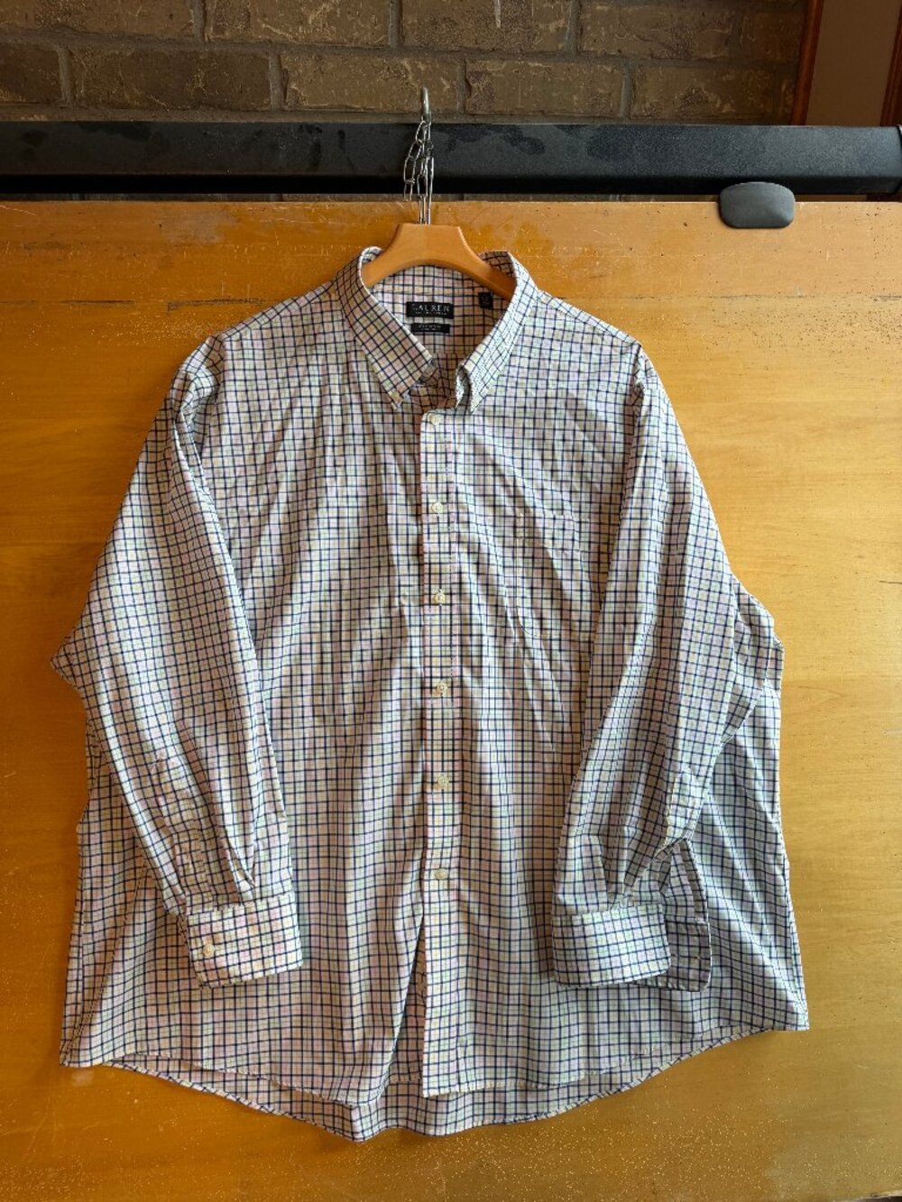 Ralph Lauren Long Plaid Sleeve Shirt 4XL